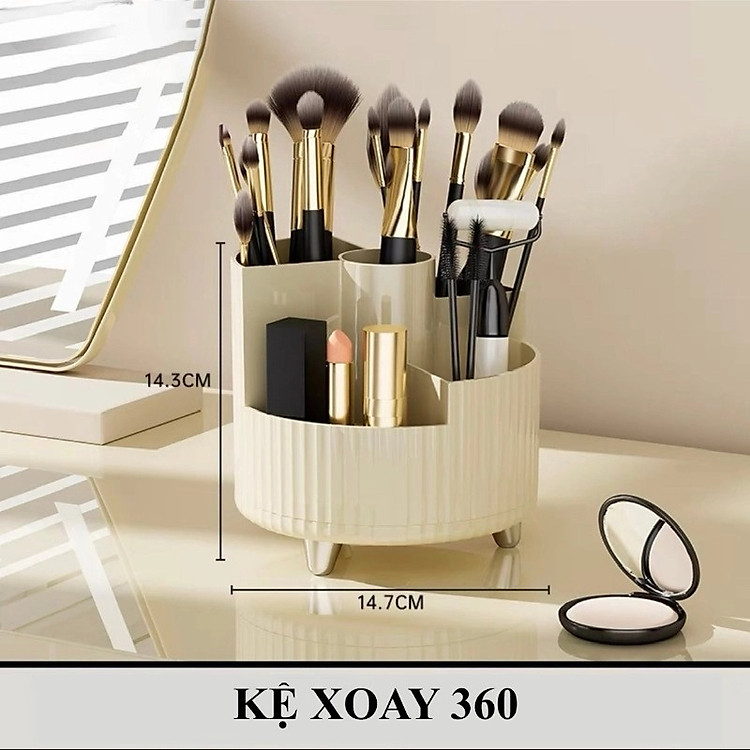 Kệ Để Đồ Trang Điểm Xoay Tròn 360
