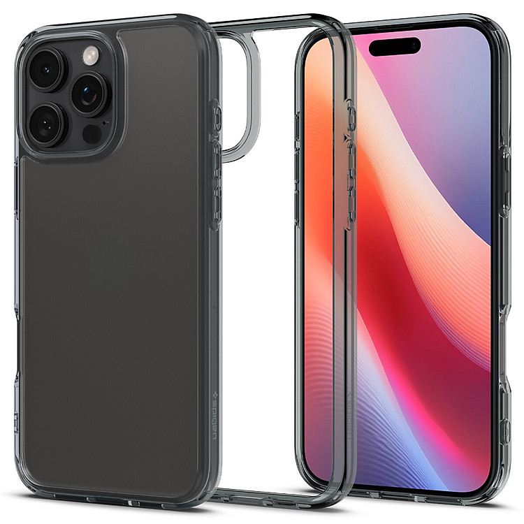Ốp Lưng cho iPhone 16 Pro Max / 16 Pro / 16 Plus / 16, SPIGEN ULTRA HYBRID CRYSTAL, Trong Suốt Chống Ố Vàng Chống Sốc_ Hàng chính hãng