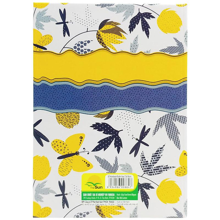 Sổ Bìa Cứng Kẻ Ngang 80gsm Bướm Hoa (Mẫu 2) - Ảnh 3