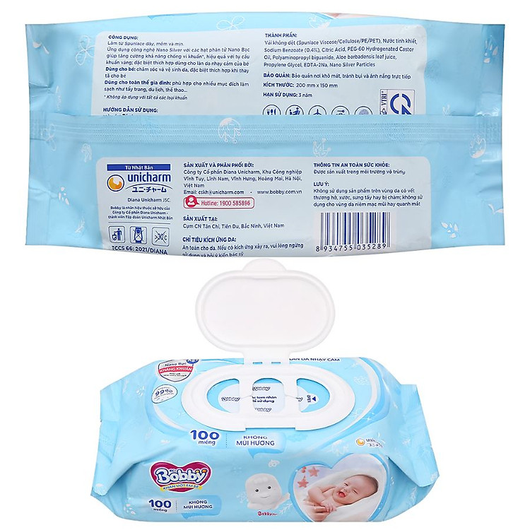 Combo Tiết Kiệm: 6 Gói Khăn Ướt Bobby Tiết kiệm - Hình ảnh 4