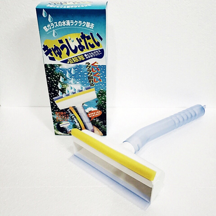Dụng cụ vệ sinh kính 2 chức năng 1 đầu lau bằng mút, 1 đầu quét nước hàng Nhật Bản