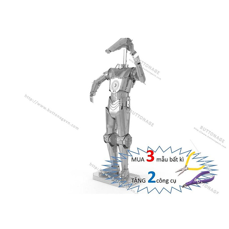 Mô Hình Lắp Ráp 3d Robot tự hành vũ trang B1