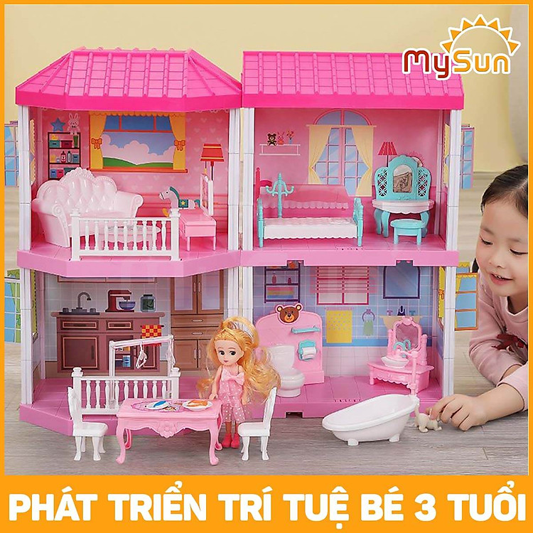 Mô hình lâu đài búp bê cho bé gái Chính hãng Tiết kiệm - Hình ảnh 4