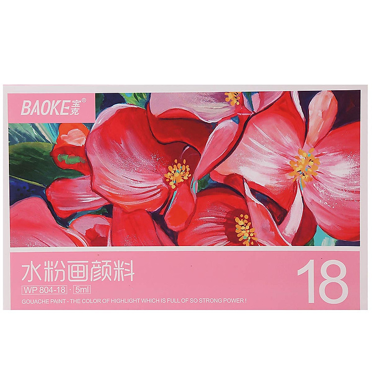 Màu Vẽ Dạng Bột Tuýp Baoke WP804 (18 màu)