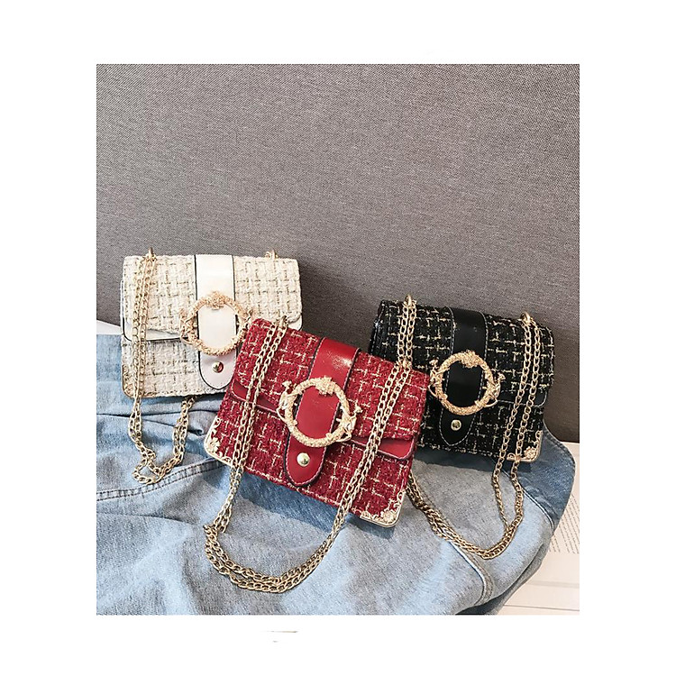 Túi Đeo Chéo Nữ Dạ Nẹp Viền BT52 Cao Cấp