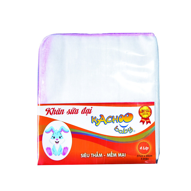 Mua Khăn sữa 4 lớp KACHOO – 5 cái Chính hãng Giá tốt