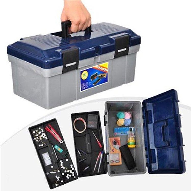 Hộp Dụng Cụ Đựng Đồ Nghề Đa Năng Cỡ Lớn - 435x235xH195 ( giao màu ngẫu nhiên)