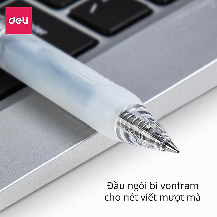 Bút bi gel Deli A575 (1 ngòi, mực đen, 0.5mm) - Ảnh 3