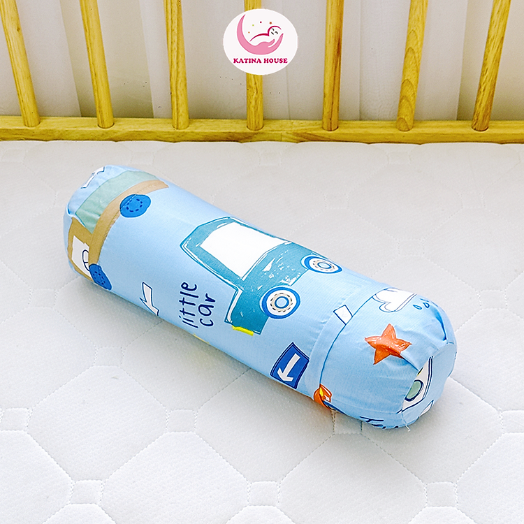 Gối ôm cho bé Katina House 40cm gòn lông vũ êm ái, vải Tencel mềm mát, phù hợp 0-1t