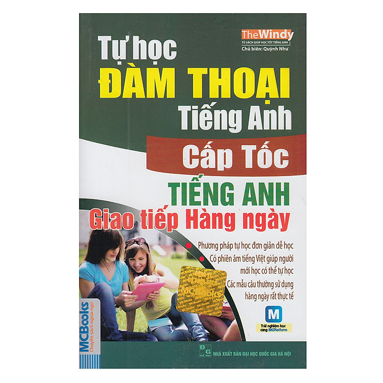 Sách Tự Học Đàm Thoại Tiếng Anh Cấp Tốc Trong Giao Tiếp Hàng Ngày (Học Cùng App hoặc Dùng CD) (Khổ Nhỏ)