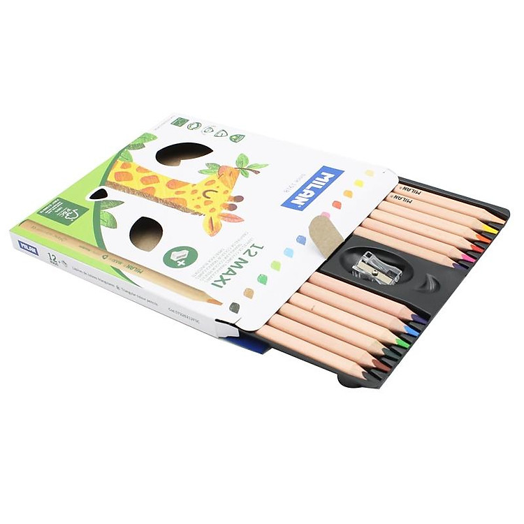 Hộp Bút Chì Màu Gỗ Tái Chế Milan Maxi (12 chiếc) - Ảnh 2