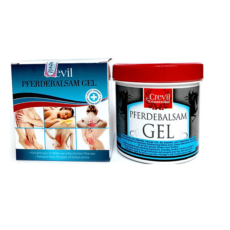 Gel massage hỗ trợ trị liệu giảm đau giảm nhức mỏi Crevil Essential Pferdebalsam Gel 250ml