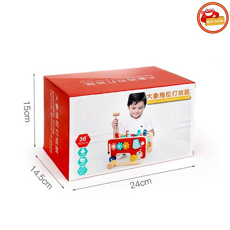 Xe Kéo Đập Chuột Hình Voi Gỗ Chính hãng Ưu đãi - Hình ảnh 3