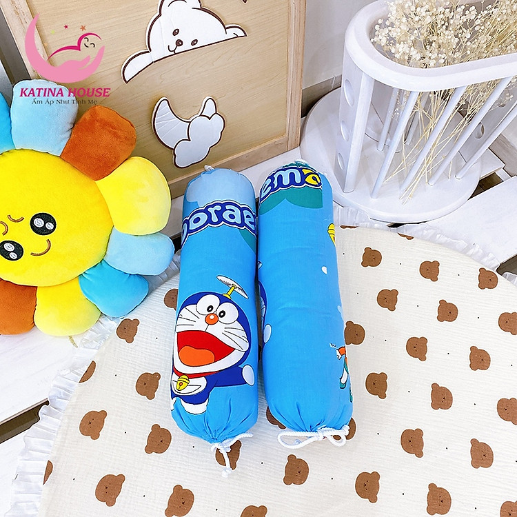 Cặp gối ôm trẻ em Katina House, dài 50cm, vải cotton TL mềm mát, thấm hút mồ hôi tốt