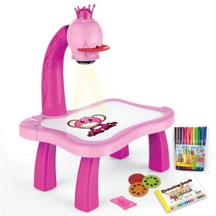 Bàn Vẽ Chiếu Bóng Thông Minh Cho Bé – Hồng