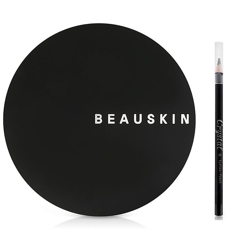 Combo 1 phấn phủ Collagen trang điểm Beauskin Hàn quốc ( 12g) (HỘP ĐEN ) + 1 chì kẻ mắt Beauskin màu đen