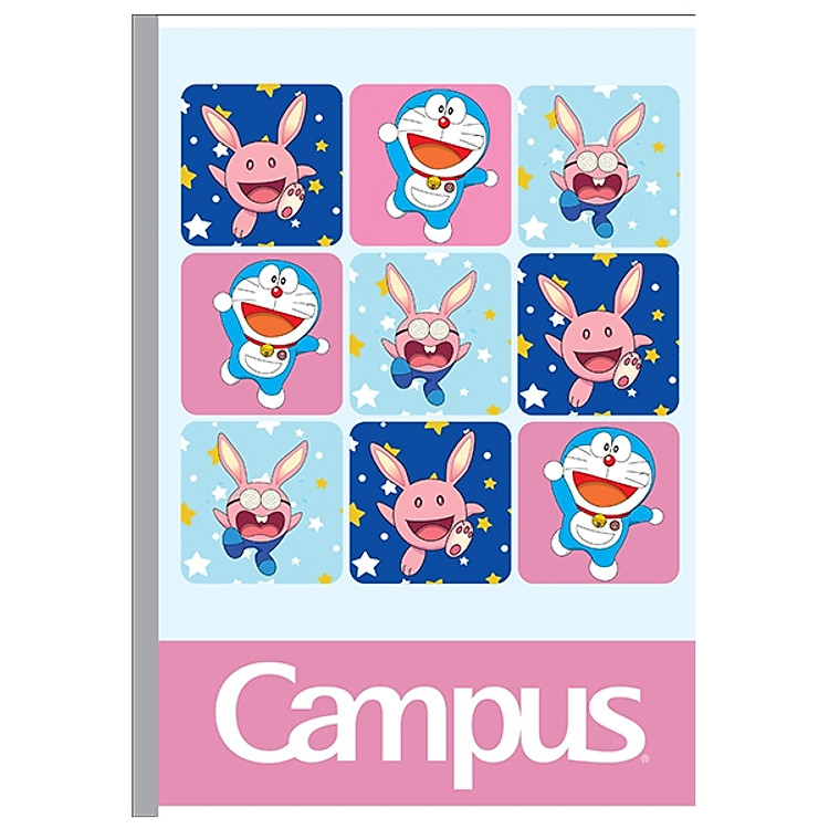 Bộ 5 Vở Campus Doaremon B5 - 4 Ô Ly - 200 trang - NB-BDNM200