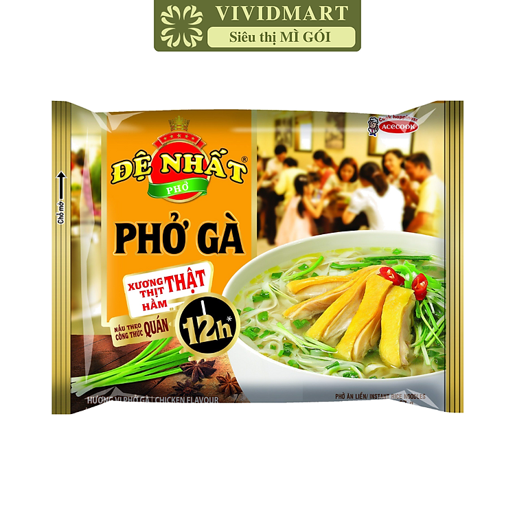 ACECOOK - Đệ Nhất phở hương vị Phở Gà, phở gà Đệ Nhất Acecook, phở gà Acecook Đệ Nhất phở ăn liền (65g/gói)