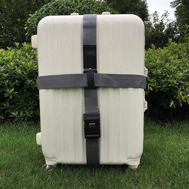 Dây Đai Vali Chữ Thập Có Khóa Số 3 Mã Bảo Mật 4m- Dây Đai Vali Chống Trộm Khóa Số 3 – Bản To Siêu Chắc- Dây Đai Hành Lý 4m – Dây Đôi Khóa Số Tiện Lợi- Dây Đai Vali Du Lịch Khóa...