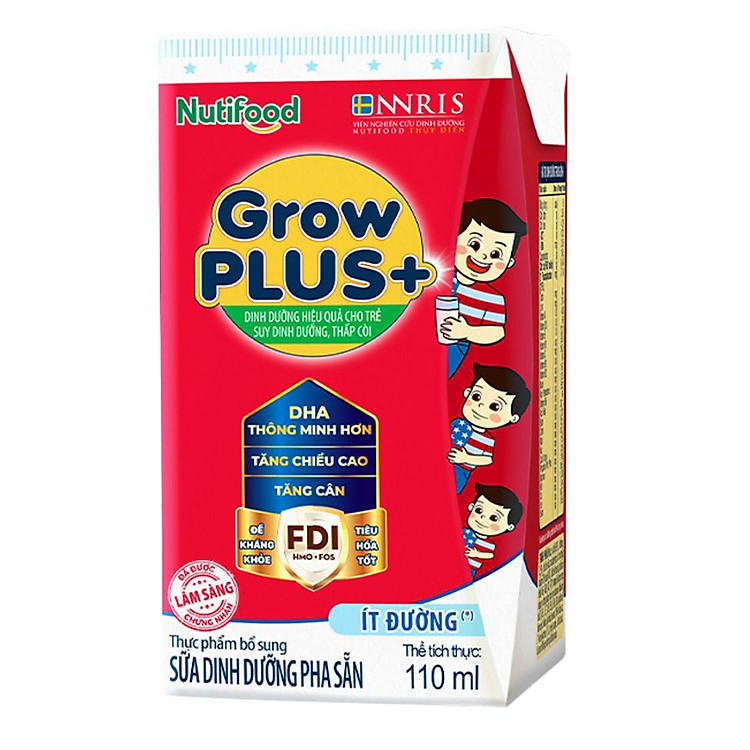 Sữa Bột GrowPLUS+ Ít Đường 110ml cho Bé Chính hãng Giá tốt - Hình ảnh 3