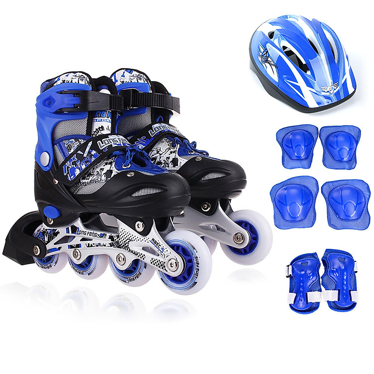 Giày trượt Patin Longfeng có đèn kèm mũ và bảo hộ 3 tùy chọn màu