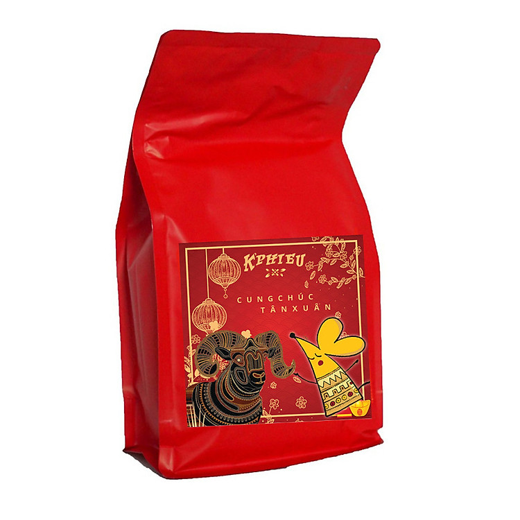 Cà phê Arabica Cầu Đất đặc biệt Phiên bản Tết hiệu K Phiêu -Túi 450gr
