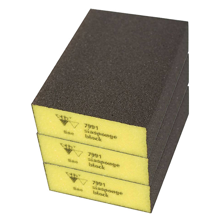 Bộ 3 Miếng Chùi Rửa Thế Hệ MớI Sia 7991 4 Mặt Mịn Màu Vàng