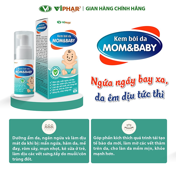 Mua Kem Bôi Da Mom&Baby Viphar 20g Chính hãng Tiết kiệm - Hình ảnh 3