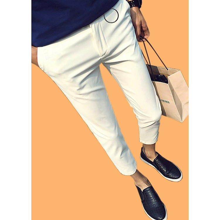 Quần tây thời trang nam, kiểu dáng thanh lịch sang trọng 110 Trắng