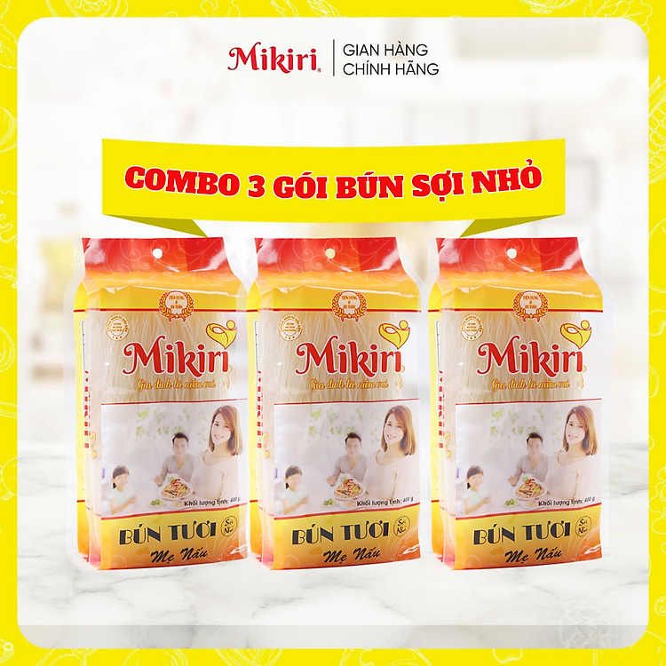 Combo lựa chọn - Bún tươi bún xào Mikiri sợi lớn sợi nhỏ - Bún khô Mikiri cao cấp các loại