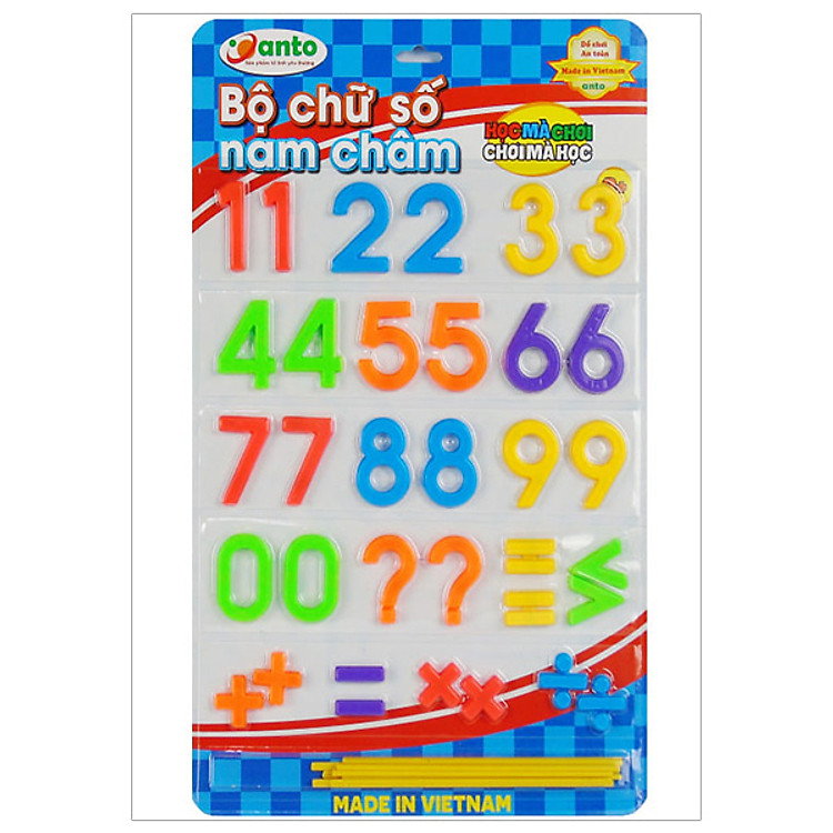 Bộ Chữ Số Nam Châm Anto95 - Nhựa nguyên sinh an toàn cho trẻ