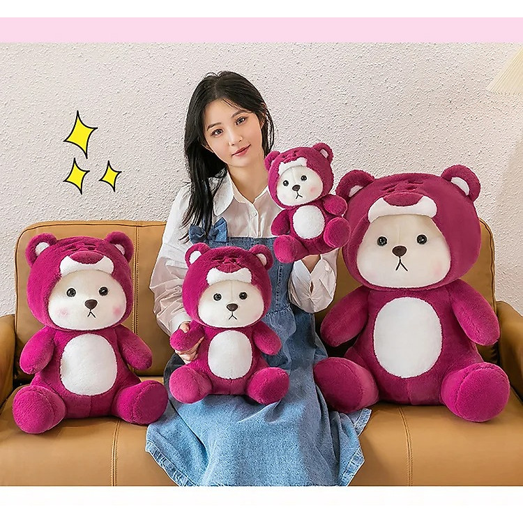 Mua Thú nhồi bông lena gấu dâu dễ thương Chính hãng Tiết kiệm - Hình ảnh 3