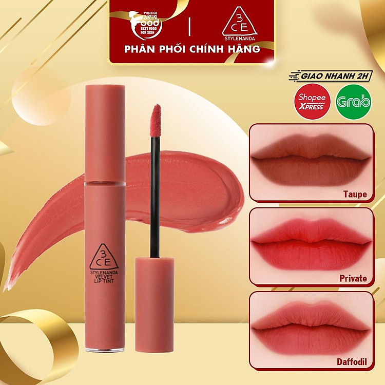 Son Kem Lì, Lên Màu Chuẩn Hàn Quốc 3CE Velvet Lip Tint 4g