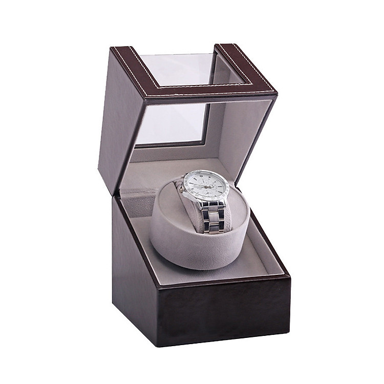 Hộp Đựng Đồng Hồ Cơ 1 Xoay Vỏ Da - Mã 810