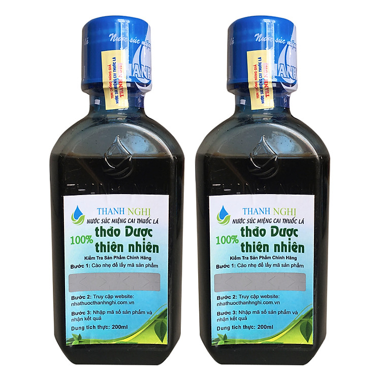Hộp 2 Chai Nước Cai Thuốc Lá, Thuốc Lào Thảo Dược Cao Cấp Thanh Nghị Chính Hãng (200ml / Chai)
