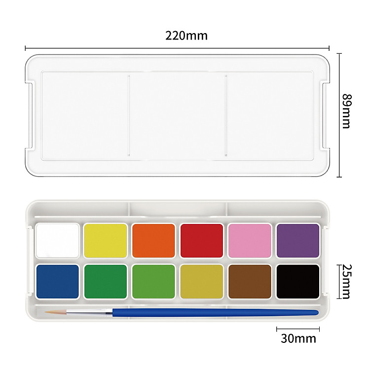 Màu Nước Dạng Nén Deli (12 màu) - Ảnh 2