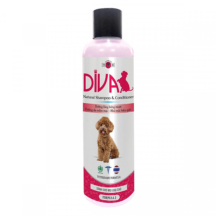 Sữa tắm khử mùi dành cho mọi loại chó - DIVA 2 (260ml)