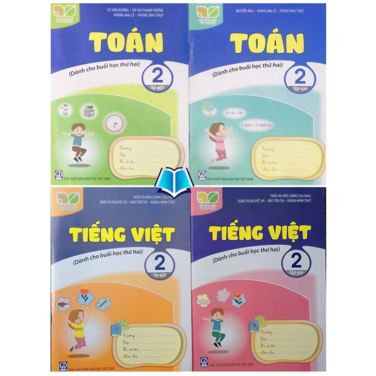 Sách - Combo 4 cuốn Toán + Tiếng việt lớp 2 tập 1+2 dành cho buổi học thứ hai ( kết nối tri thức )