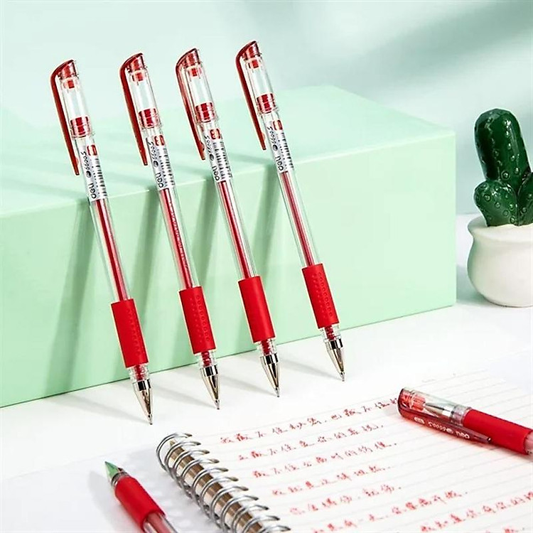 Bút Gel Deli E6600S-DO (0.5mm, mực đỏ) - Ảnh 7