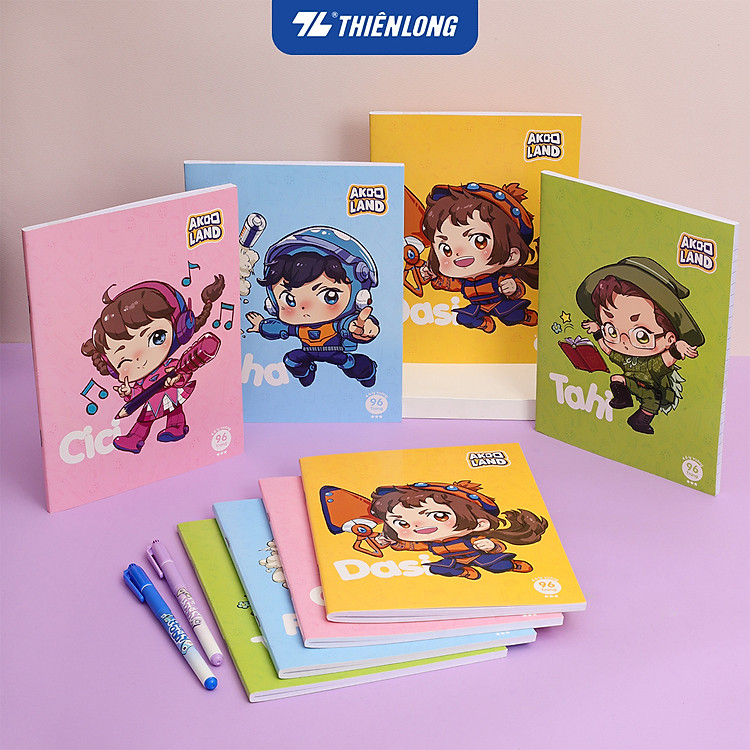 Tập học sinh 96 trang 4 ô ly vuông 2mm 80-100gsm Thiên Long - Ảnh 2