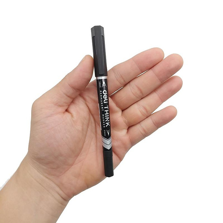 Bút Lông Dầu 2 Đầu Deli U211-BK - Mực Đen - Ảnh 3