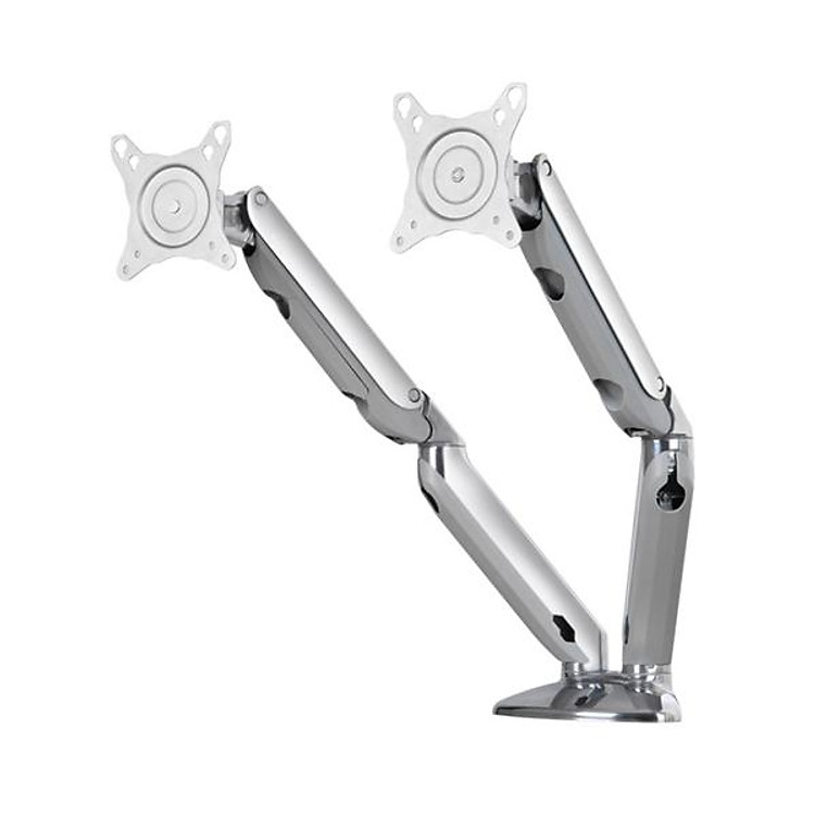 Giá treo 2 màn hình máy tính nhập khẩu F180 cho 17-27inch, tích hợp cổng USB