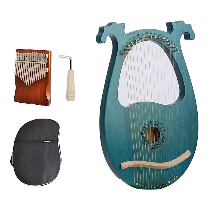 Đàn Lyre 16 dây đàn hạc Lyre Harp IME1390-MS025 Đầy đủ phụ kiện LOẠI 16 DÂY tặng đàn kalimba 17 phím gỗ nguyên khối Mahagony PJLIM72