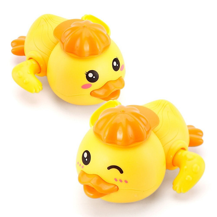 Combo 2 Vịt Đội Nón Dễ Thương cho bé Đồ Chơi Nhà Tắm - Thả Chậu Tắm Cho Bé