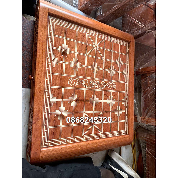 Mua Bàn cờ tướng gỗ hương đá 55x60cm Chính hãng Giá tốt - Hình ảnh 3