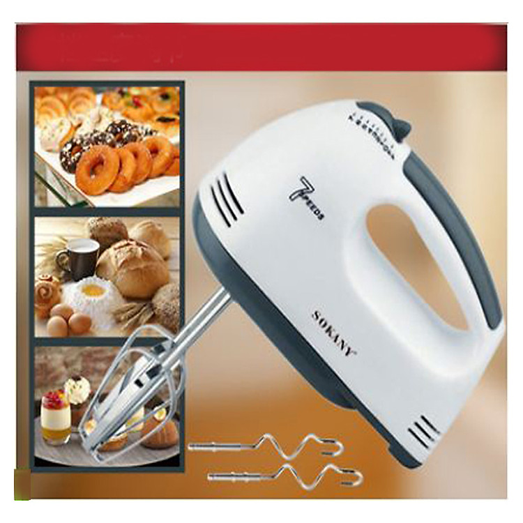 Máy Đánh Trứng Cầm Tay 7 Tốc độ SOKANY 133, 180W - Hàng chính hãng