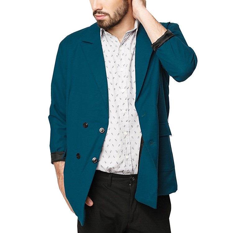 Áo Khoác Nam Mint Basic MBJ10102BL - Xanh Cổ Vịt