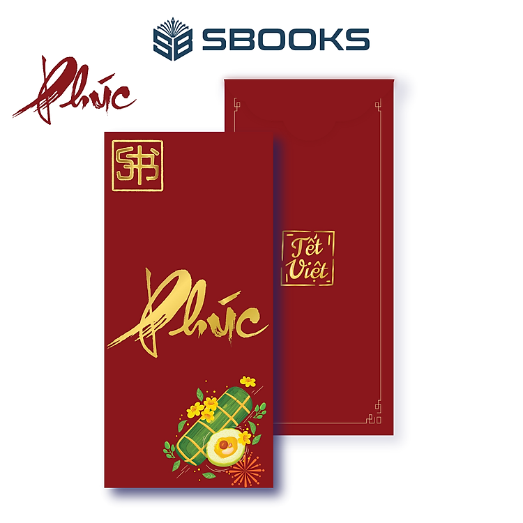 Bộ Bao Lì Xì Thiết Kế Chữ Phúc, Tài, Phát, Lộc, Thọ (5 cái) - Ảnh 3