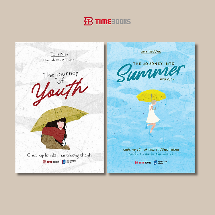Combo Sách song ngữ A Hug For Not Giving Up + The Journey Of Youth + The Journey Into Summer + The Journal To Grow Up