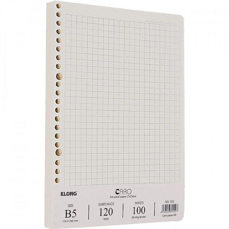 Ruột sổ còng Caro B5 (100 tờ) - Ảnh 2